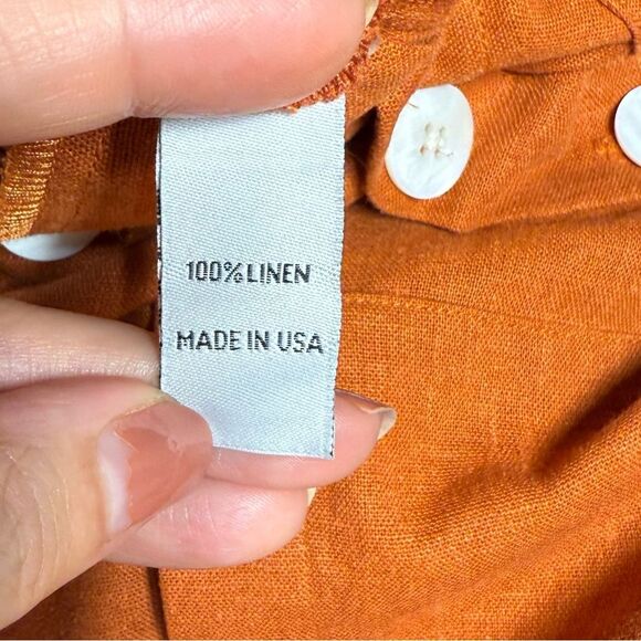 Christy Dawn Painter Linen Jumpsuit in Rust S NWOT - Picture 5 of 16